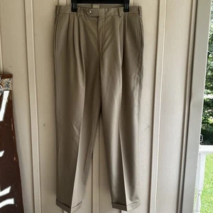 Pantaloni eleganti vintage parigini Krizia caramello pantaloni 36 31 sartoriali plissettati marrone - Foto 1 di 8
