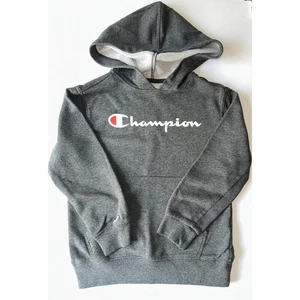 Champion Boys French Terry Charcoal Gray Hoodie Size XS (5-6) - Picture 1 of 7