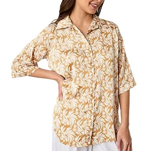 Camisa para mujer Worthington con botones talla S floral mangas raglán 3/4 nueva con etiquetas $49 - Imagen 1 de 15