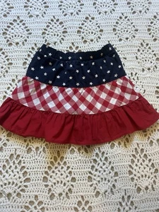 Girls Gymboree Size 6 Skirt Skort Patriotic Fourth of July Picnic - Picture 1 of 8