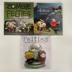 Felties Book Bundle Zombies Zodiac Cuties Projects in Felt and Fabric Paperbacks - Picture 1 of 15