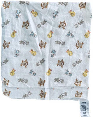 Manta de bebé de colección Looney Tunes~Tas~Tweety~Sylvester~Bugs~Recepción~Envoltura~Cuna Foto 1 de 4