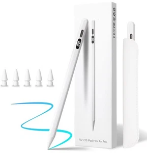 Samton Stylus Pen for iPad 2018-2025 Usb C Fast Charge Pencil Magnetic White - Afbeelding 1 van 14