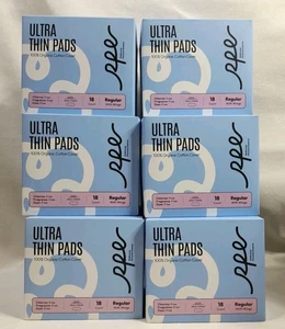 6 Boxen mit 100% Bio Pads, Regular mit Flügeln Saugfähigkeit, Größe 3. Alle 108 Stück - Bild 1 von 15