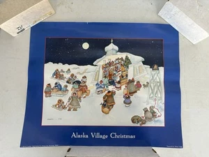 Barbara Lavallee Alaska Weihnachtsdorf Kirche Kunst Inuit 1992 - Bild 1 von 6