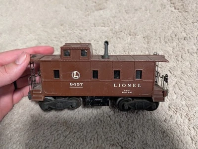 Lionel Post War O Gauge #6457 brown Caboose - Image 1 of 4