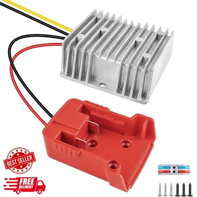 AIKYCIU 18V to 12V Step-Down Converter for Milwaukee M18 Battery Adapter, DC 12V 20A 240