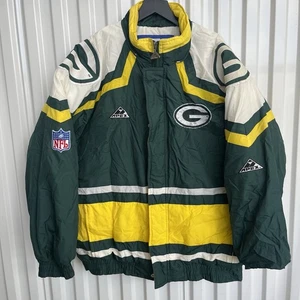 Vintage Vtg 1990s 90s NFL Green Bay Packers Proline Puffer Jacket L Large - Picture 1 of 9