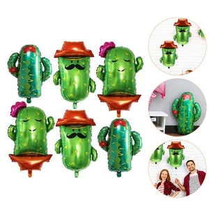  6Pcs Large Cactus Balloons Cactus Party Decorations Birthday Party Baby Shower - Picture 1 of 12