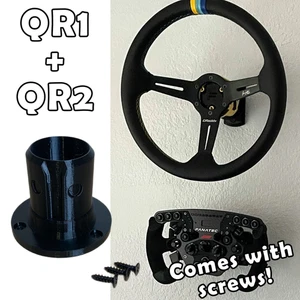 Fanatec Quick Release QR1 QR2 Steering Wheel Wall Mount Holder with Screws - Picture 1 of 21