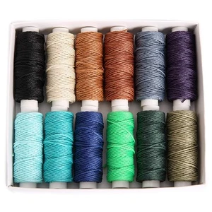 Waxed Cords Polyester Leather Sewing Thread Waxed Strings for Macrame, DIY Br... - Picture 1 of 5