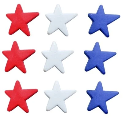 America - Patriotic Star Buttons - Craft Sewing  Scrap - Shelly's Buttons & More - Image 1 of 2