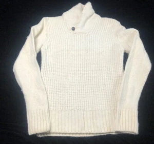 Daniele Blasi Cowl Neck Womens Size Small White Sweater Wool Blend Italy - Picture 1 of 8