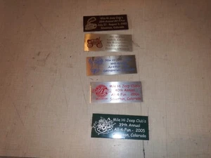 MILE HI JEEP CLUB LOS 4 DIVERTIDOS PLACA DE METAL PLACA INSIGNIA SILVERTON LEADVILLE COLORADO - Imagen 1 de 4