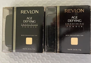 Lot of 2 Revlon AGE DEFYING Smoothing Powder Makeup RICH TAN / NATURAL TAN - Picture 1 of 4