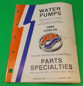 1984 Remanufactured Water Pumps Catalog for Cars, Trucks & Industrial Engines - Picture 1 of 1