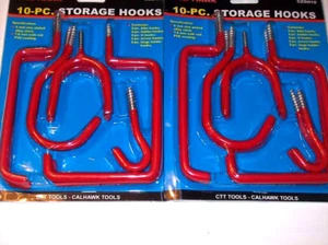 20 BIKE LADDER STORAGE HOOKS SHED GARAGE SCREW PVC - Picture 1 of 1