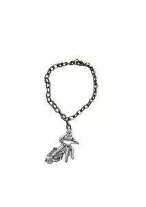 ppt03 Speedway Bicicleta Peltre en una Antigua Cadena de Bronce Pulsera Tobillera - Imagen 1 de 1