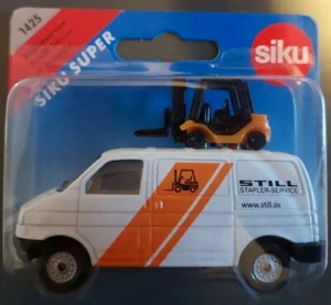 1/64 Siku Still Hefter Service Van mit Gabelstapler #1425 weiß - Bild 1 von 8