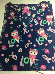 TALLAS SUPERIORES EXFOLIANTES: XS, S, M CINTA ROSA BÚHO BC NUEVO CON ETIQUETAS ENFERMERA MÉDICA CNA VET TECH - Imagen 1 de 10