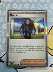 Pokémon Cards Greeta Trainer Support Card: Pokemon Obsidian Flames Holo #188/197 - Picture 1 of 2