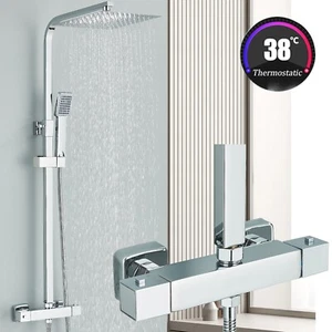 Thermostat Duschsystem Duscharmatur Brause Duschset Mischbatterie Regendusche - Bild 1 von 14