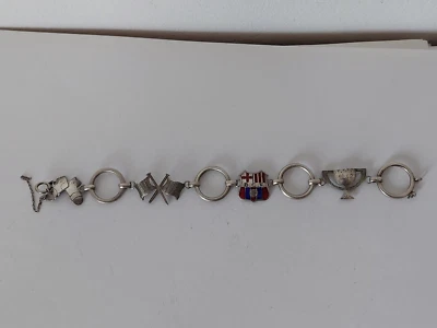 Plata Maciza -Pulsera F.C.Barcelona - B.C.F 1942 -para Hombre Foto 1 de 4