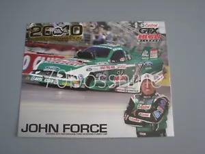 JOHN FORCE 2011 CASTROL FUNNY CAR 2010 CHAMPION WC 8X10 NHRA DRAG RACING HANDOUT - Picture 1 of 3