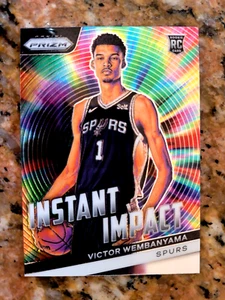 Panini Prizm Victor Wembanyama Rookie Instant Impact Silver #3 Spurs 2023-24 - Imagen 1 de 2