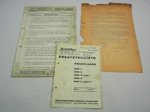 Schäffer Frontlader Mark für Güldner G 30 35 40 Anbauanleitung Ersatzteilliste - Bild 1 von 2