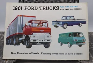 1961 Ford Trucks Full Line Folder Sales Brochure - Picture 1 of 3