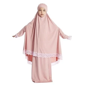 FYMNSI Abayas Dress For Girl Muslim Dress Kids Long Sleeve Modest Full Cover ... - Picture 1 of 7