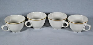 Set of (4) Homer Laughlin Scalloped Bottom Cups Styleline Gold Rim USA - Picture 1 of 8