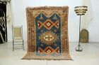 Moroccan Handmade Vintage Area Rug Modern Taznakht Wool Carpet Berber Azilal 5x8