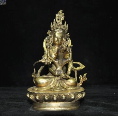7"  Tibet Buddhism brass Hevajra Mandkesvara HAPPY Budda Yab-Yum Buddha statue - Image 1 of 4