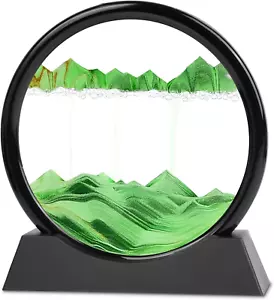 Moving Sand Art, 3D Liquid Motion Deep Sea Sandscape Color Quicksand Decor, roun - Picture 1 of 12