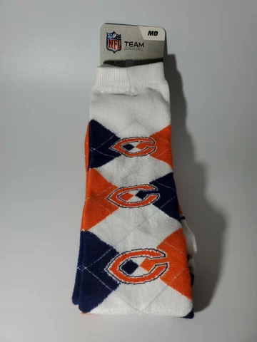1 PAIR Chicago Bears NFL Crew Dress Socks Medium Size 5-10 Men New Cover