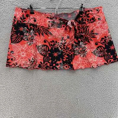 Vintage Años 90 Catalina Sarong Mujer 3X Plus Naranja Rojo Tropical Boho Floral Artístico Foto 1 de 4