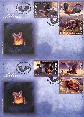 BB002 Romania 2 x FDC 2006 Bats - Image 1 of 2