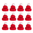  12 Pcs Bonnet for Kids Holiday Bottle Cover Decoration Santa Hat Top