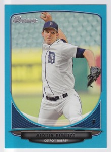 2013 Bowman Draft Picks & Prospects Austin Kubitza Blue 023/500 Tigers