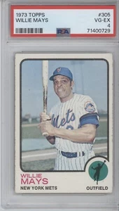 1973 Topps Baseball #305 Willie Mays Psa 4 - Picture 1 of 2