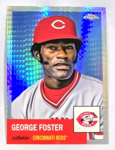 2022 Topps Chrome Platinum Anniversary George Foster Prism Refractor Reds #395 - Picture 1 of 2