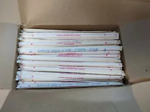 Vintage Warren Sanitary Co Milk Bottle Paper Wrapped Straws NOS 500 Count - Picture 1 of 4
