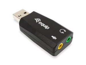 Equip USB-Soundadapter Soundkarte USB 2x3.5mm Stereo Mic-In Line-Out extern - Bild 1 von 3