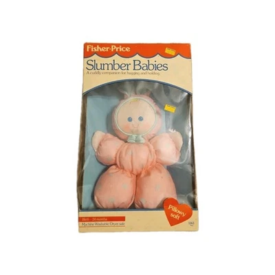 复古 1989 Fisher-Price 睡眠婴儿毛绒娃娃 — 第 1/4 张图片