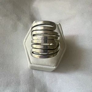 SILPADA Sterling Silver “Modern Maze” 1” Wide Ring Statement Retired Size 7.5 - Picture 1 of 10