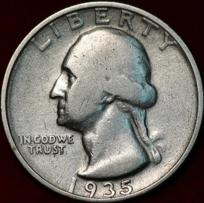 1935-D Denver Mint Silver Washington Quarter - Image 1 of 2