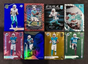 Miami Dolphins 8 Card Insert Numbered Lot - Hill Tua Robinson Wright Waddle - Picture 1 of 4