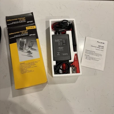 Juego de sondas de voltaje diferencial Fluke DP120 con cables clips manuales nuevo en caja Foto 1 de 4